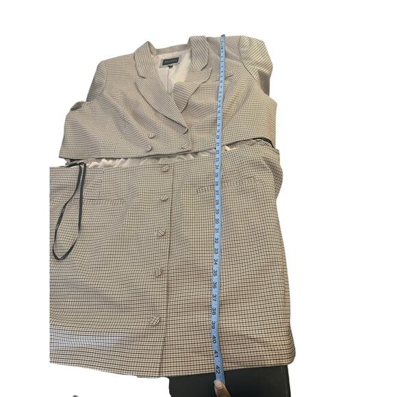 New with Tags Eloquii Plus Brown Houndstooth Open Front Blazer Dress Size 30 - Picture 13 of 15